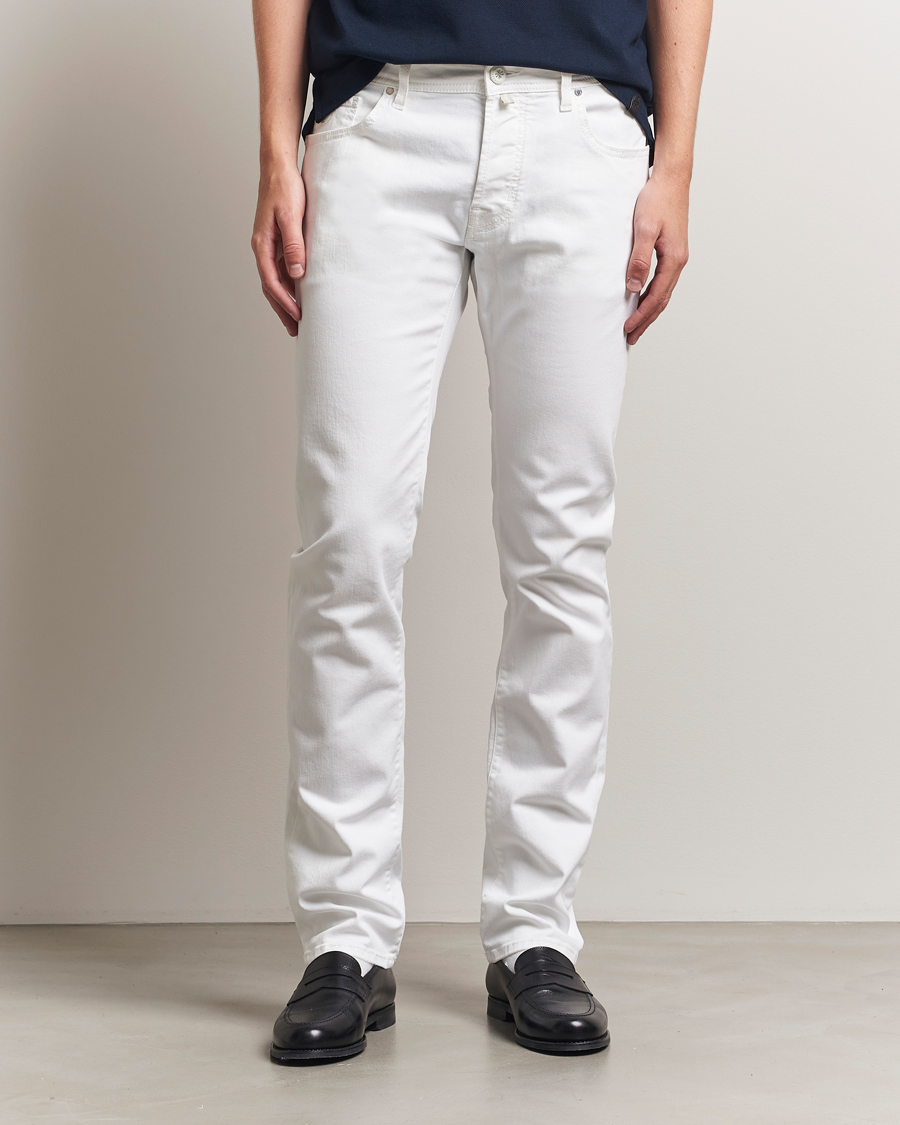 Men | Jeans | Jacob Cohën | Bard Slim Fit Stretch Jeans White