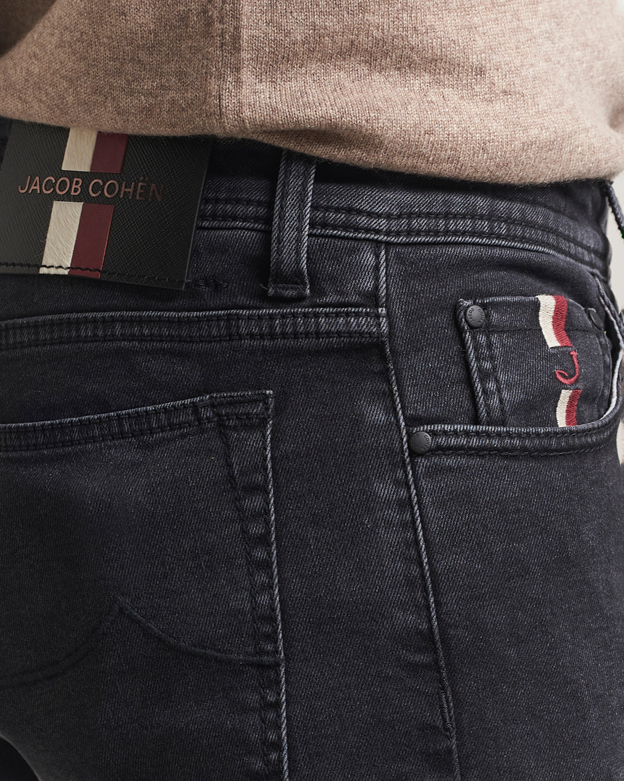 Men | Jeans | Jacob Cohën | Bard Slim Fit Luxury Patch Stretch Jeans Dark Grey