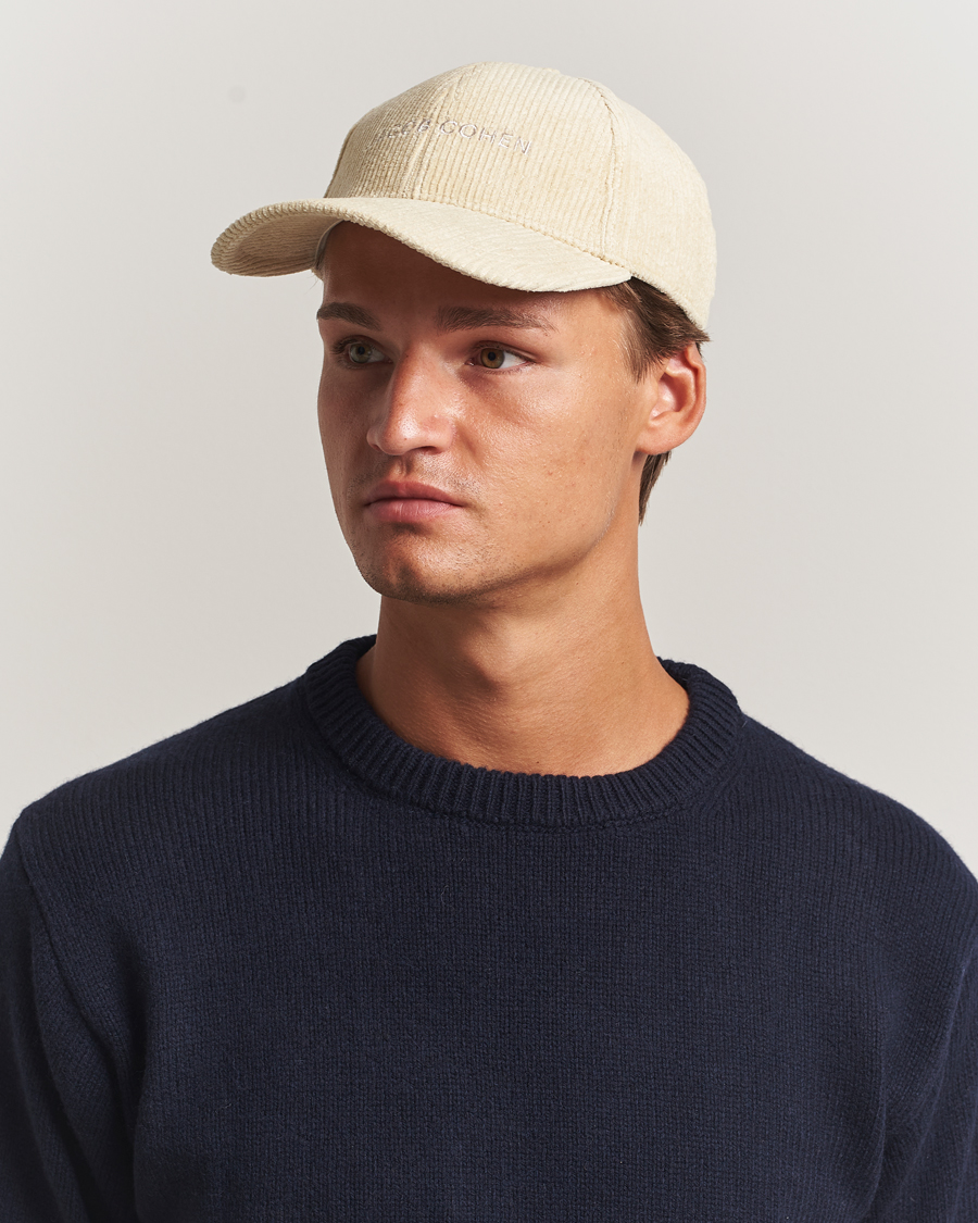 Men | Hats & Caps | Jacob Cohën | Corduroy Logo Cap Creme