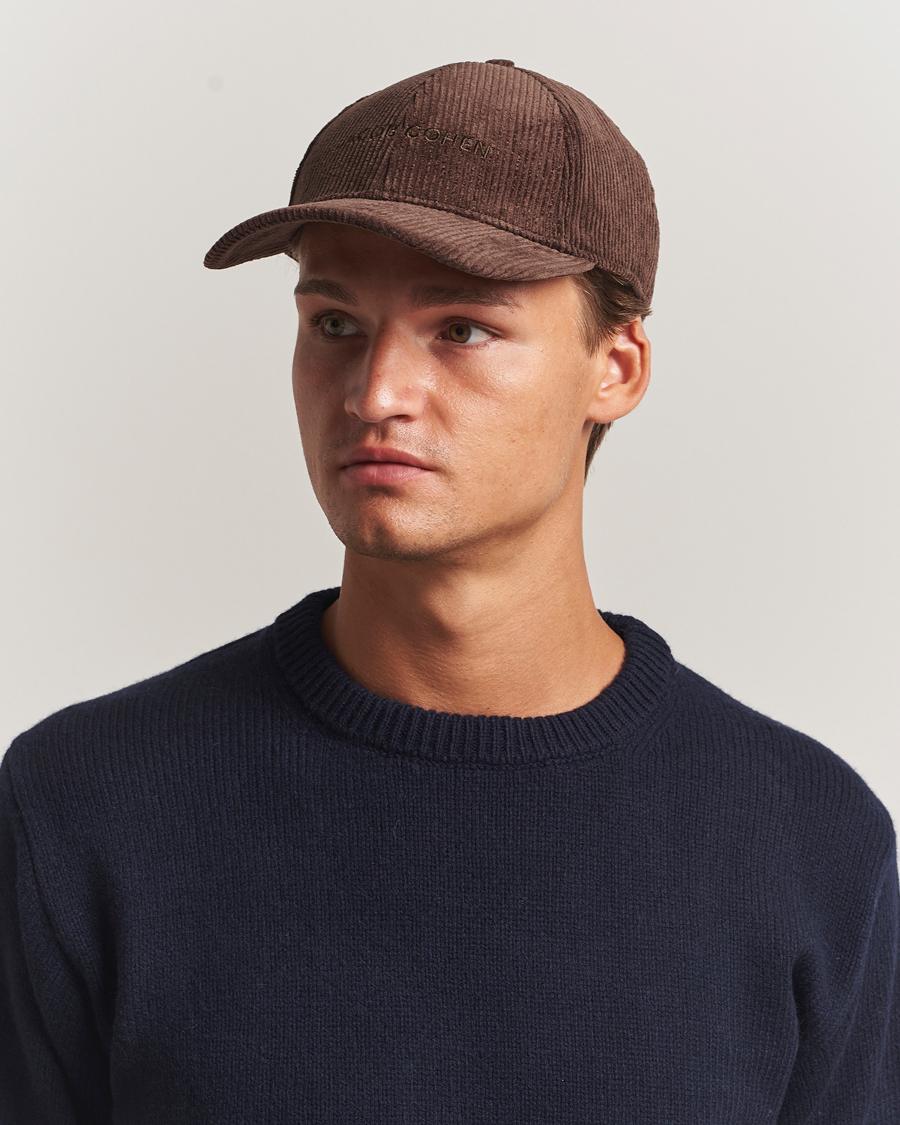 Men | Hats & Caps | Jacob Cohën | Corduroy Logo Cap Brown