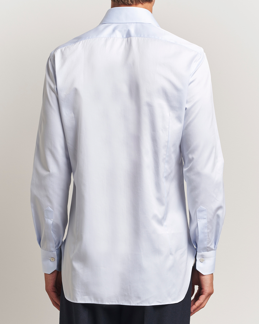 Men | Shirts | Kiton | Cotton Dress Shirt Light Blue