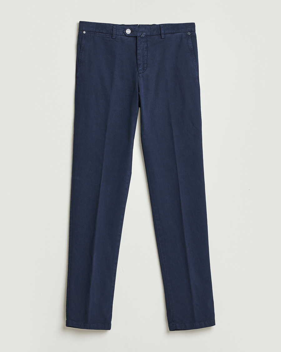 Men | Trousers | Kiton | Cotton/Cashmere Trousers Navy