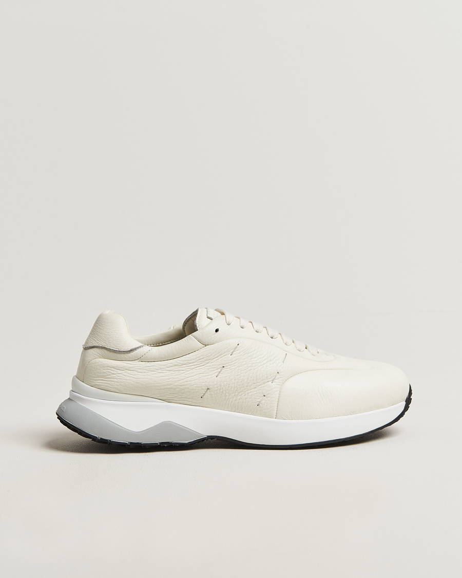 Men | Sneakers | Kiton | Luxury Running Sneakers White Deerskin