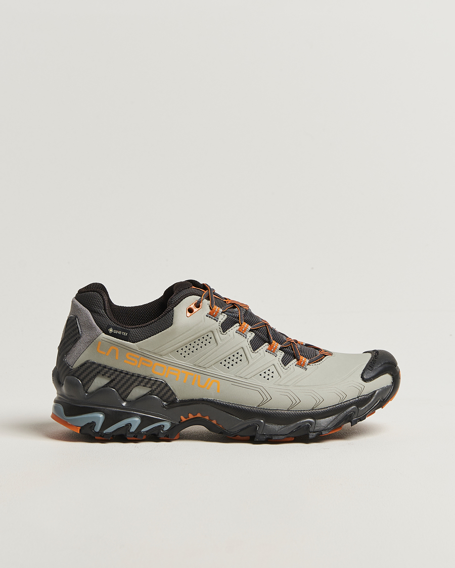 Men | Trail Sneakers | La Sportiva | Ultra Raptor II Leather GTX Grey/Marmalade