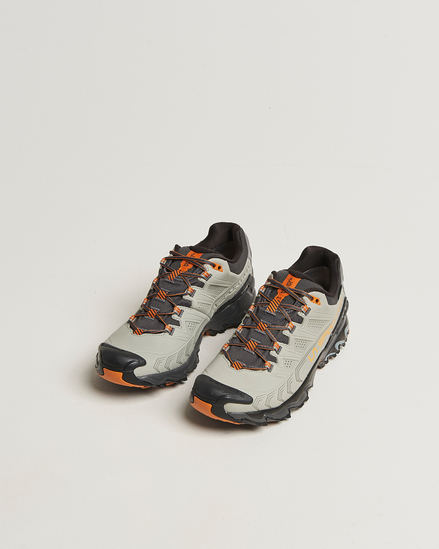 Men | Trail Sneakers | La Sportiva | Ultra Raptor II Leather GTX Grey/Marmalade