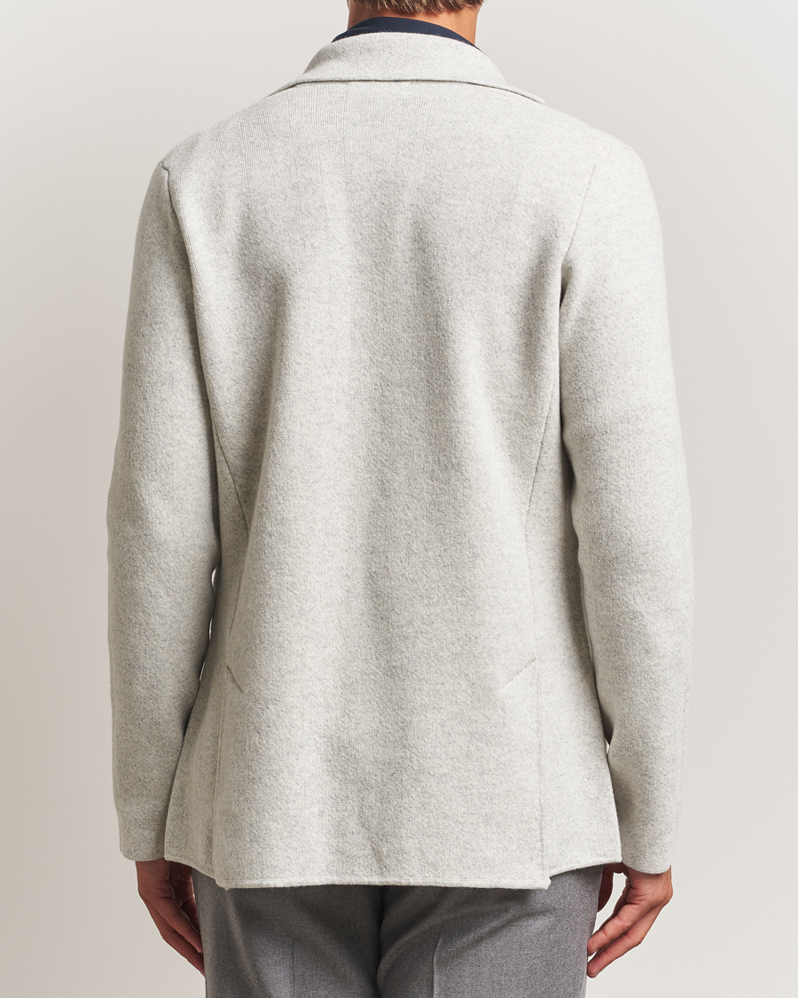 Men | Blazers | Lardini | Knitted Wool Blazer Light Grey