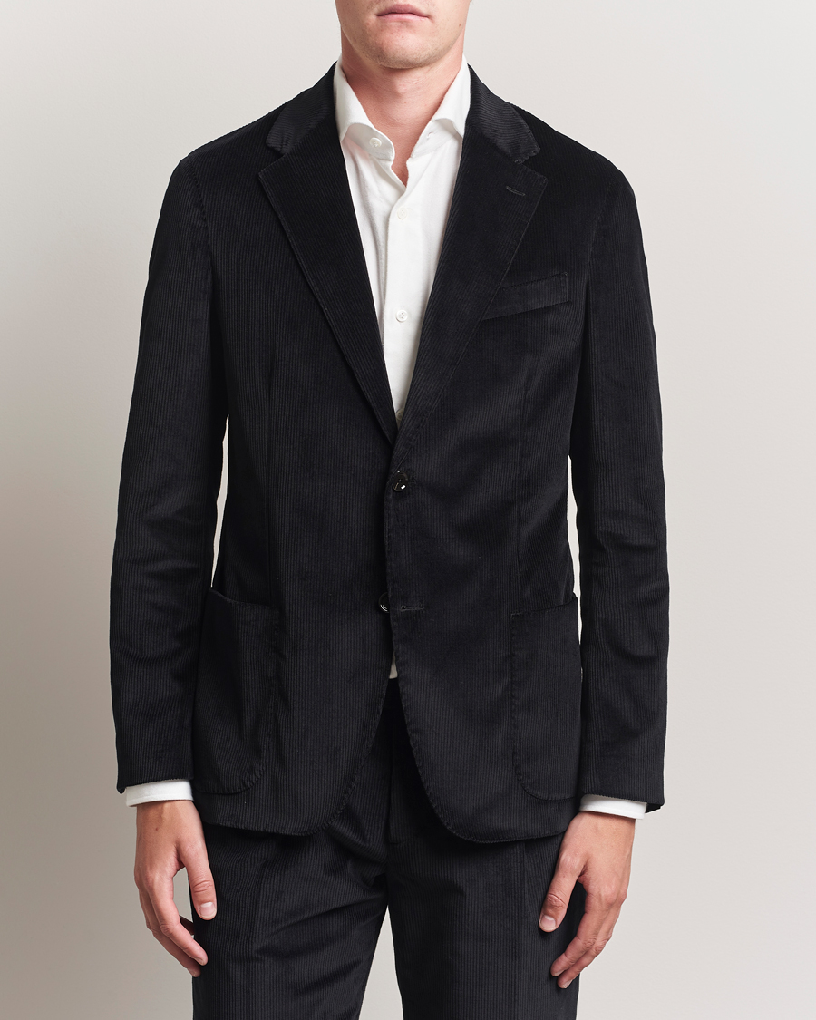 Men | Blazers | Lardini | Cotton Corduroy Blazer Black