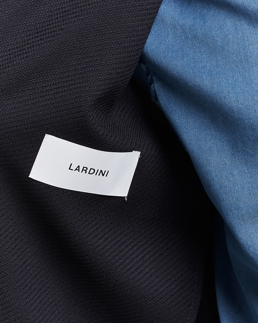 Men | Blazers | Lardini | Double Breasted Twisted Wool Blazer Navy