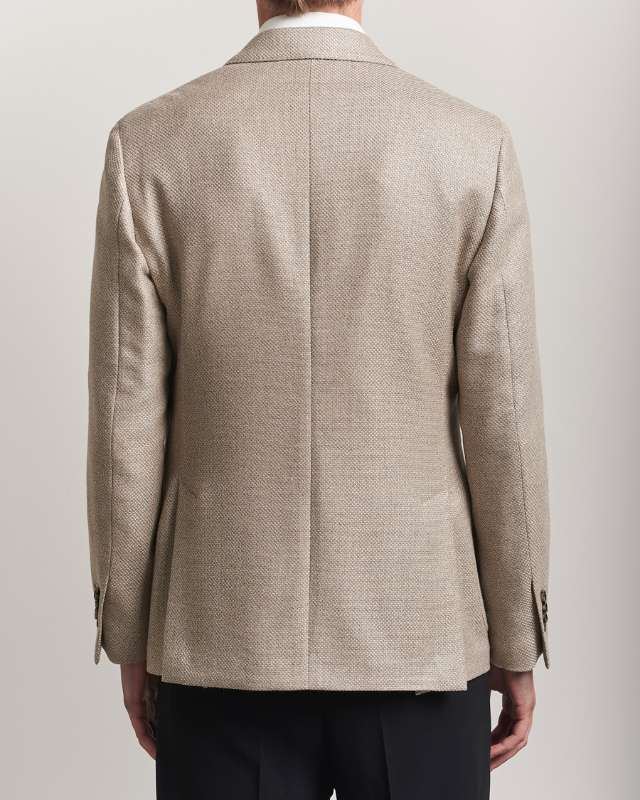 Men | Blazers | Lardini | Double Breasted Wool/Silk/Cashmere Blazer Beige