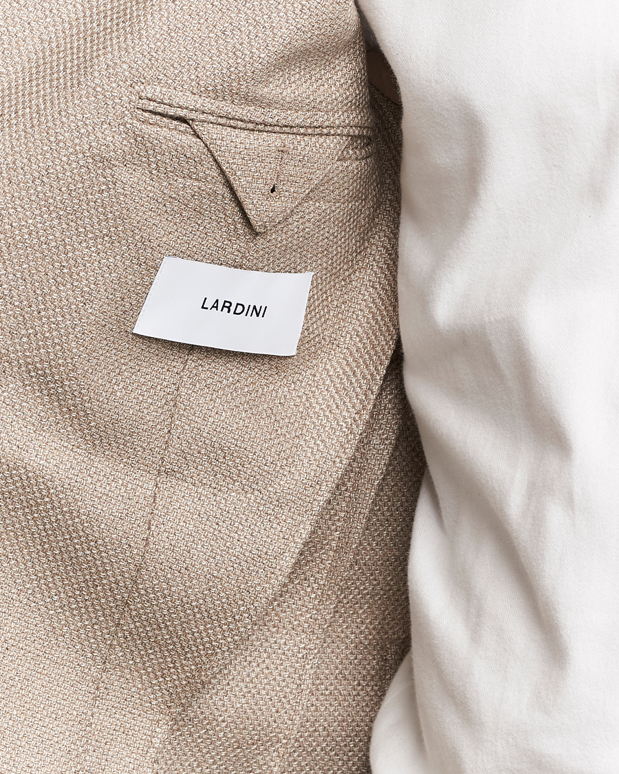Men | Blazers | Lardini | Double Breasted Wool/Silk/Cashmere Blazer Beige