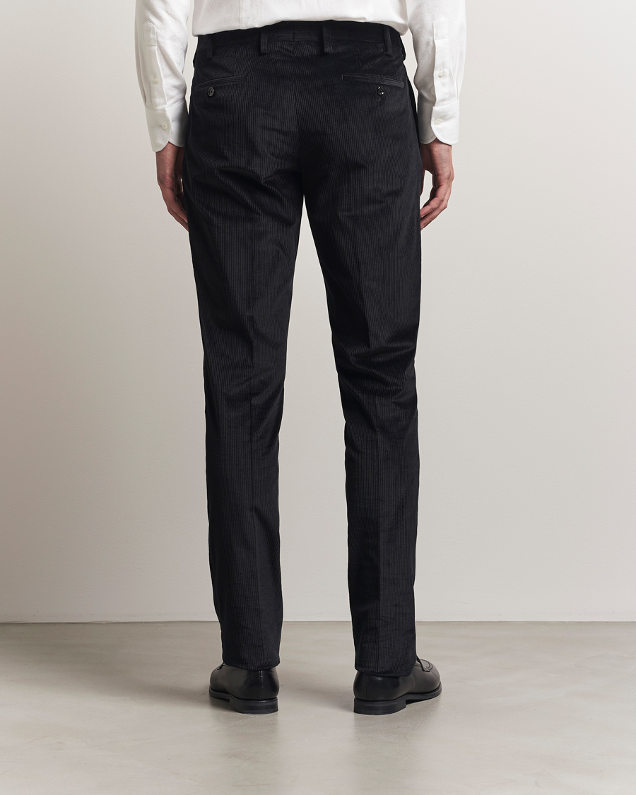 Men | Trousers | Lardini | Cotton Corduroy Trousers Black