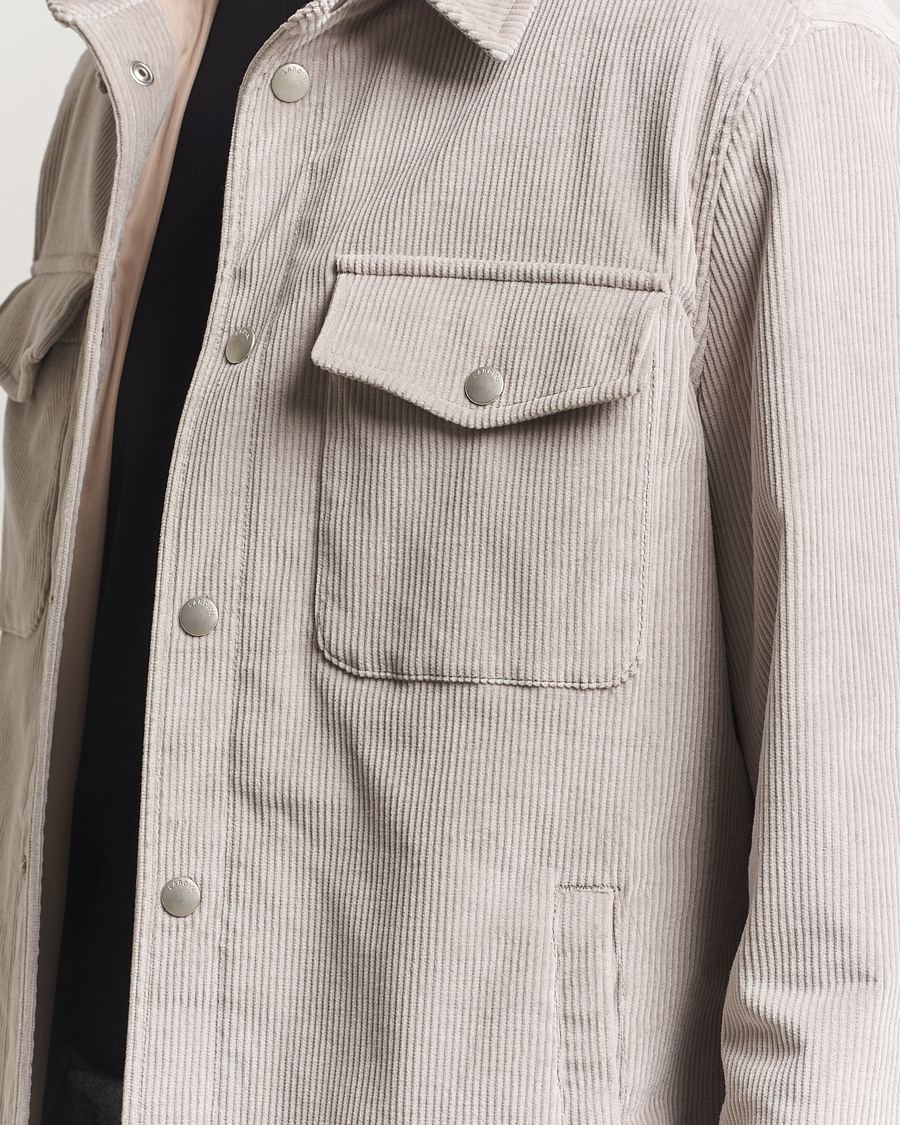 Men | Coats & Jackets | Lardini | Corduroy Overshirt Taupe