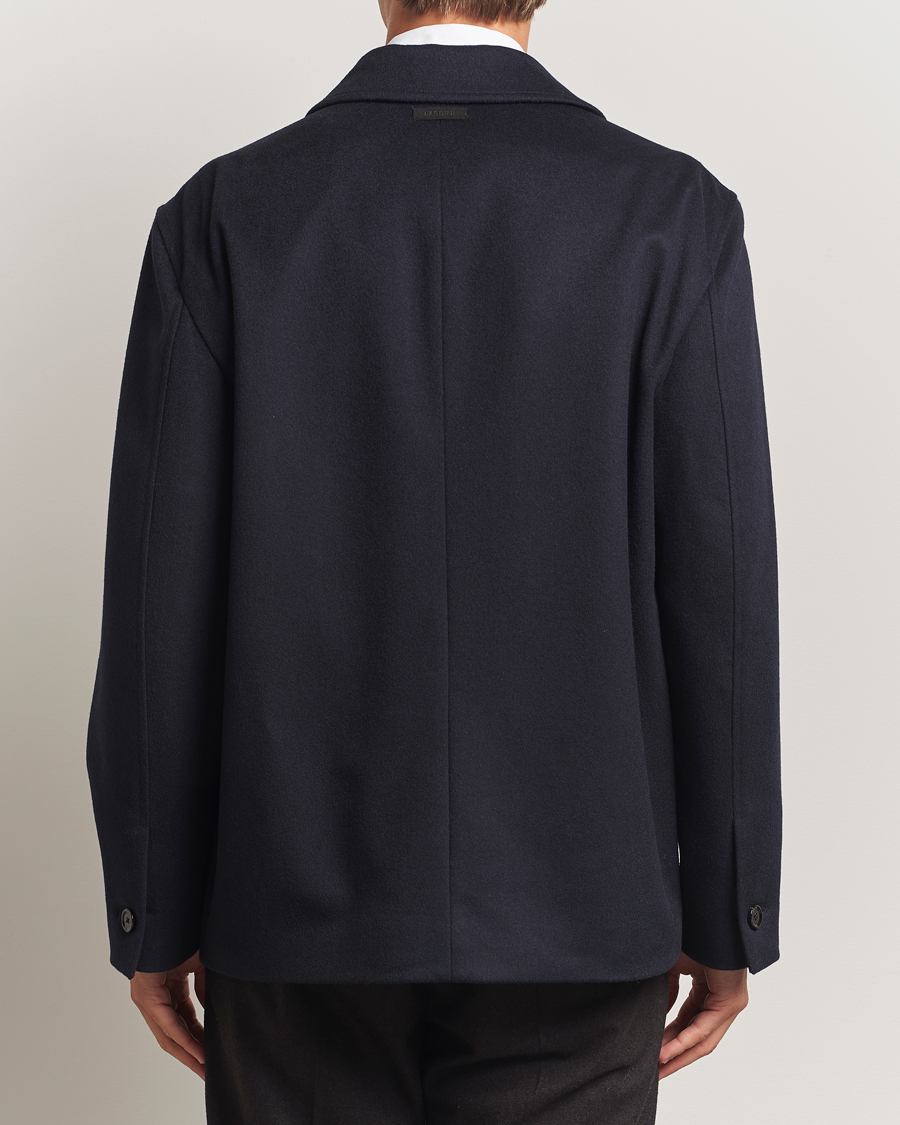 Men | Coats & Jackets | Lardini | Loro Piana Wool Shirt Jacket Navy