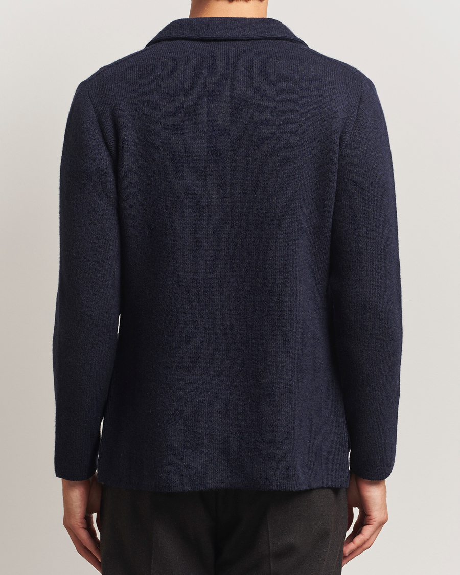 Men | Blazers | Lardini | Recycled Cashmere Knitted Blazer Navy