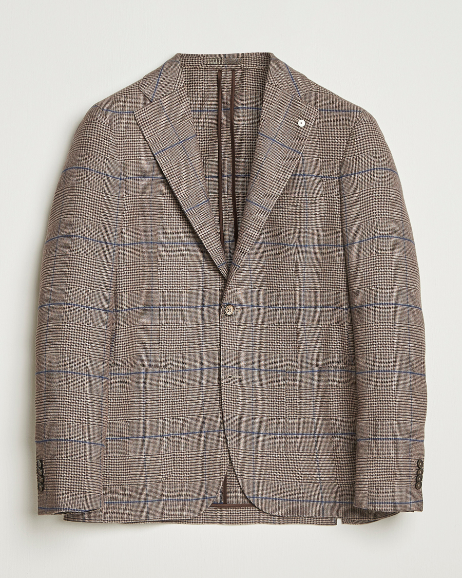 Men | Blazers | L.B.M. 1911 | Jack Overcheck Cotton Blazer Brown