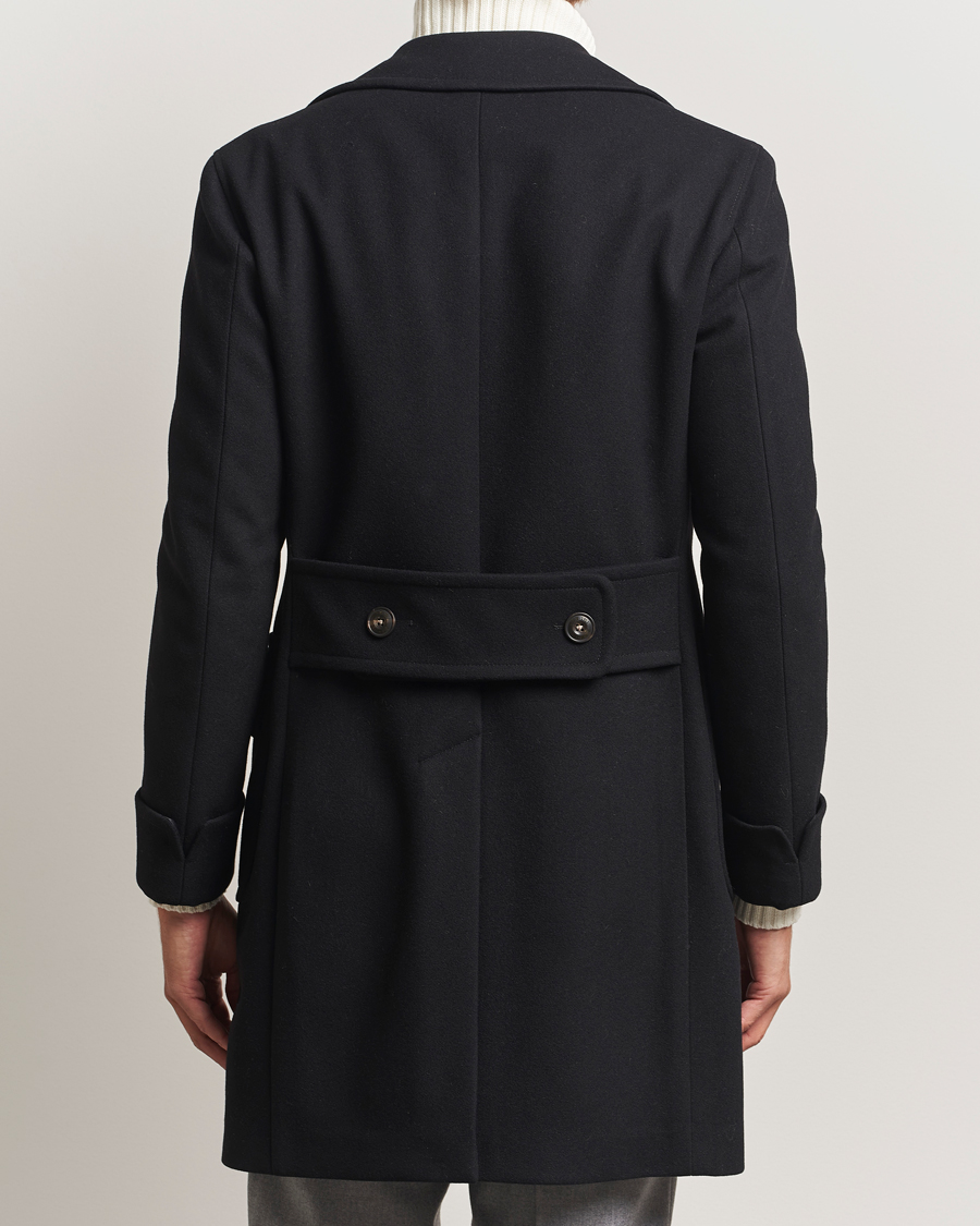Men | Coats & Jackets | L.B.M. 1911 | Double Breasted Wool/Cashmere Coat Black