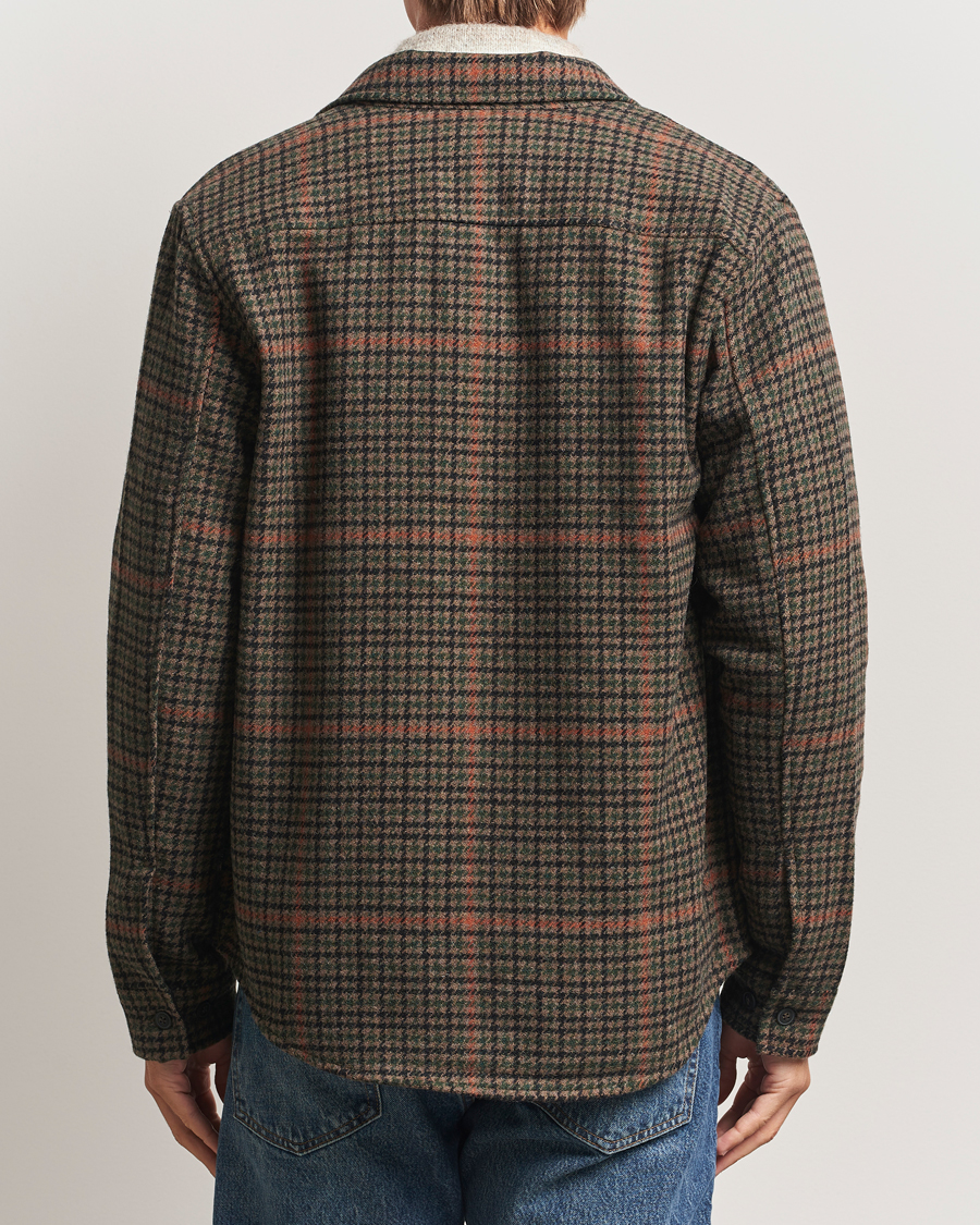 Men | Shirts | LES DEUX | Kody Houndstooth Wool Overshirt Brown