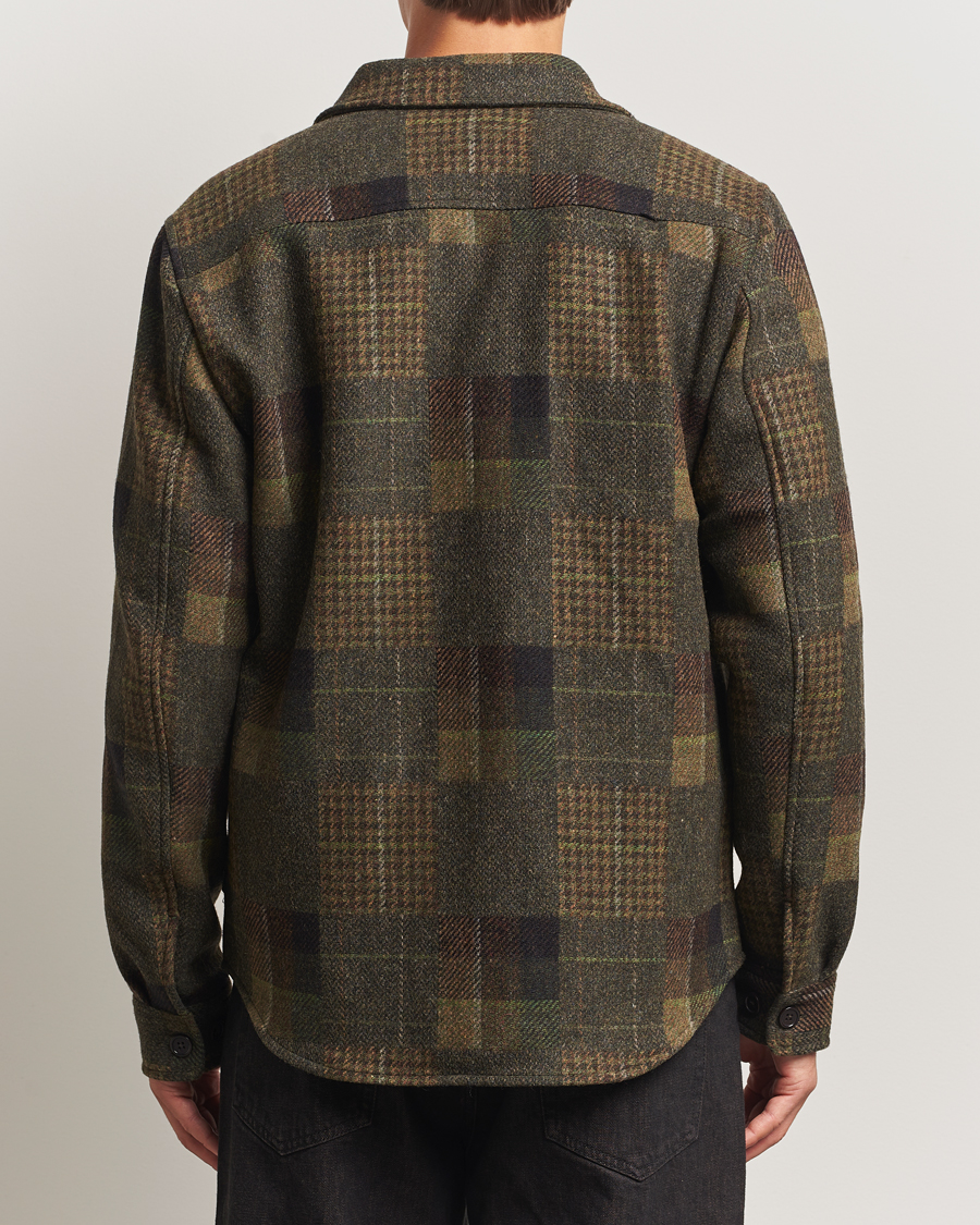Men | Shirts | LES DEUX | Kody Patchwork Wool Overshirt Green