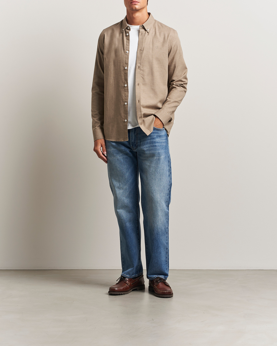 Men | Shirts | LES DEUX | Dessert Reg Flannel Shirt Light Brown