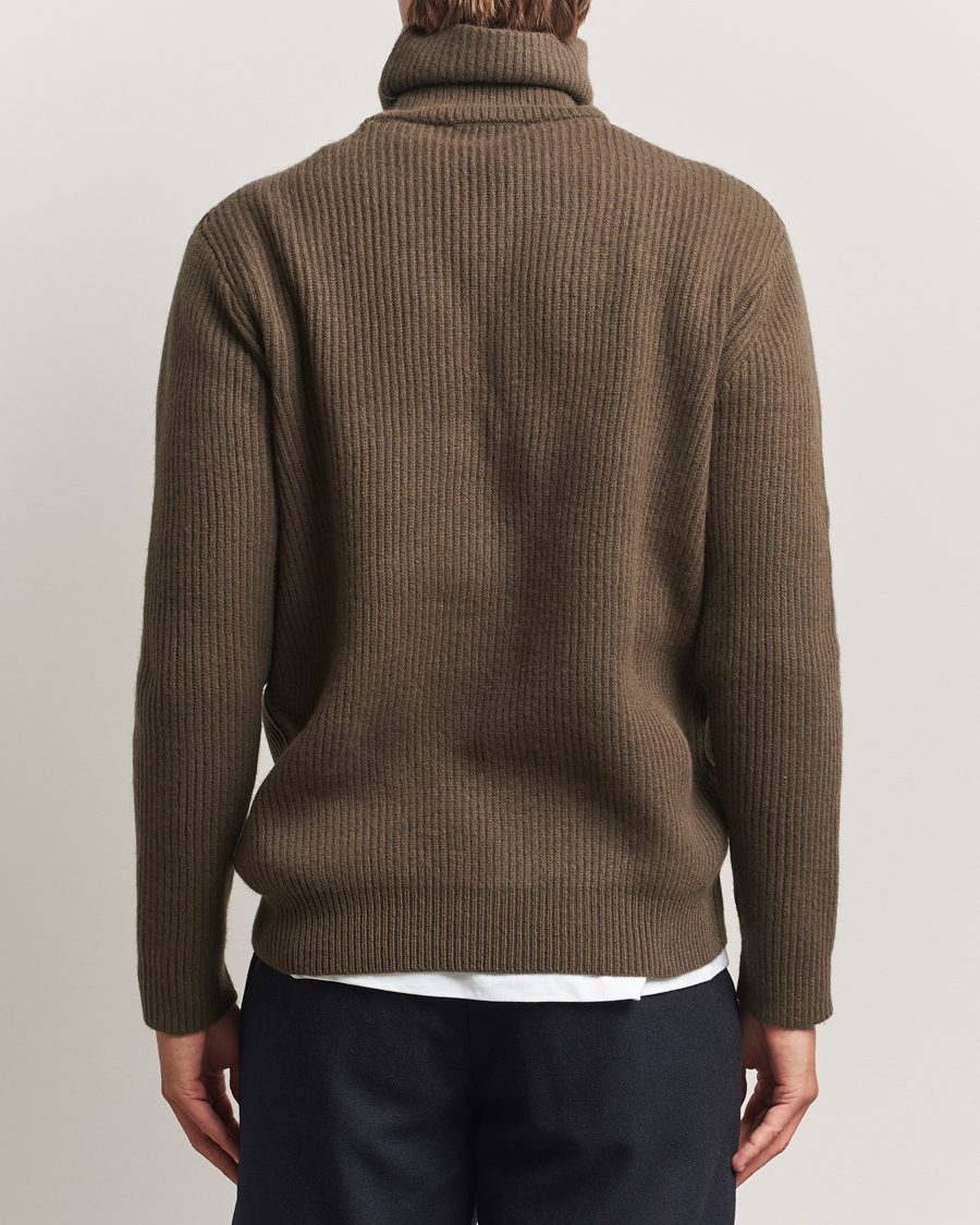 Men | Sweaters & Knitwear | LES DEUX | Eddie Wool Rib Rollneck Teak