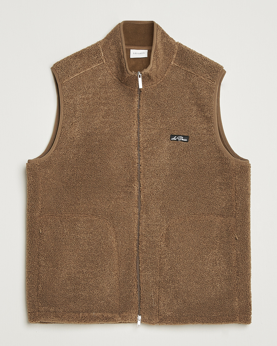 Men | Coats & Jackets | LES DEUX | Creed Teddy Vest Teak