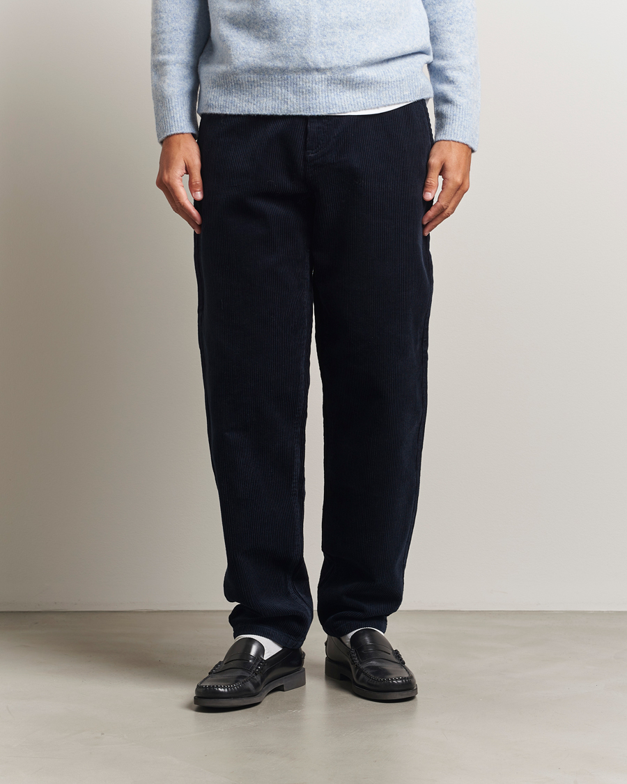 Men | Trousers | LES DEUX | Kody Corduroy Pants Dark Navy