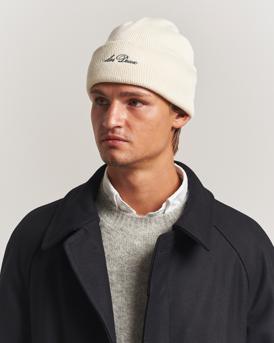 Men | Beanies | LES DEUX | Wayne Wool Beanie Ivory