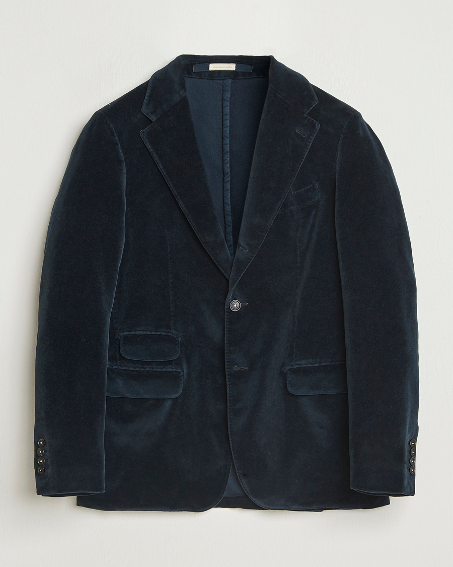 Men | Blazers | Massimo Alba | Catch Velvet Blazer Navy