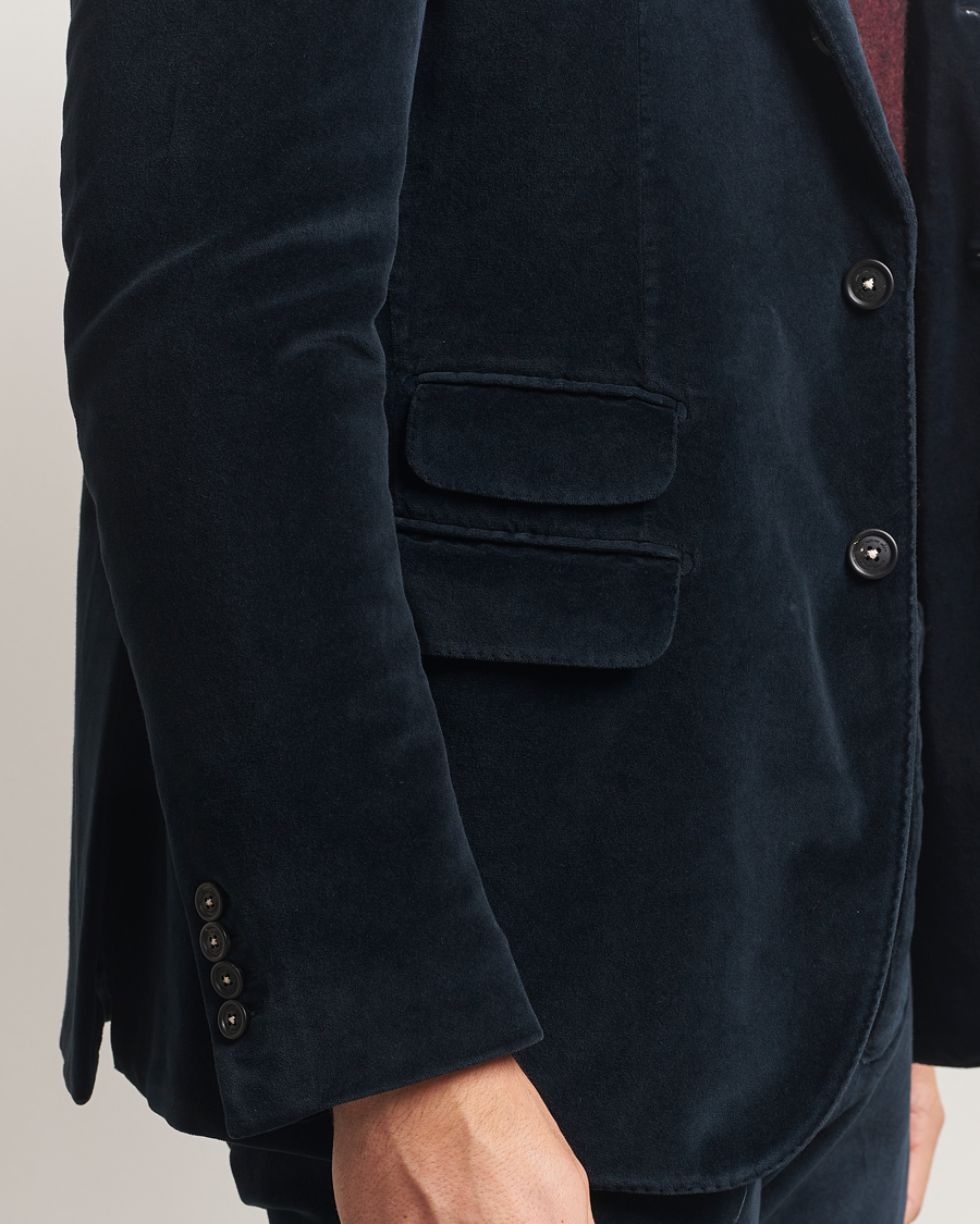 Men | Blazers | Massimo Alba | Catch Velvet Blazer Navy