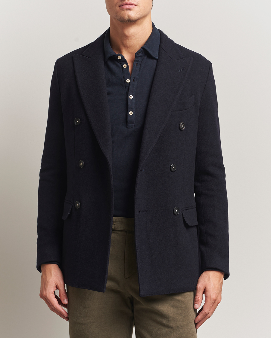 Men | Coats & Jackets | Massimo Alba | Cashmere Peacoat Navy