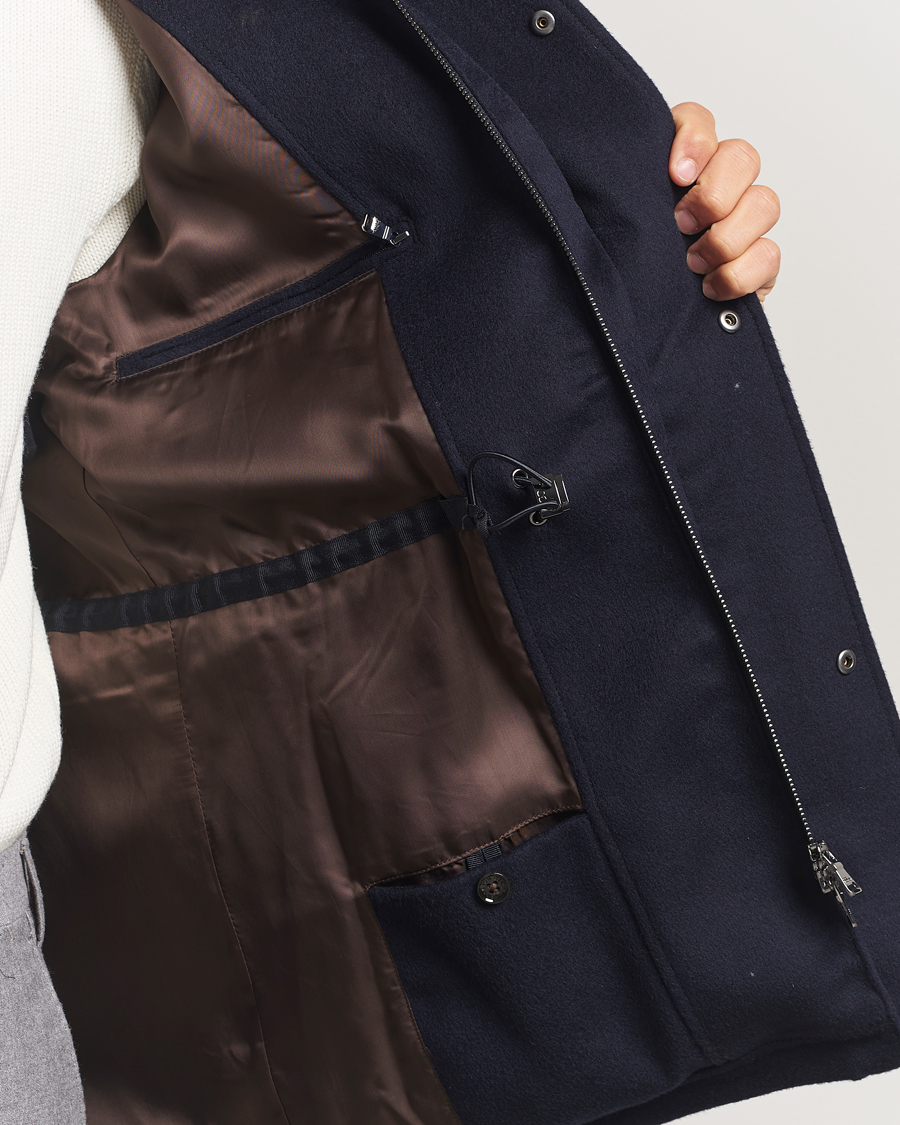 Men | Coats & Jackets | Oscar Jacobson | Traveler Wool Jacket Navy