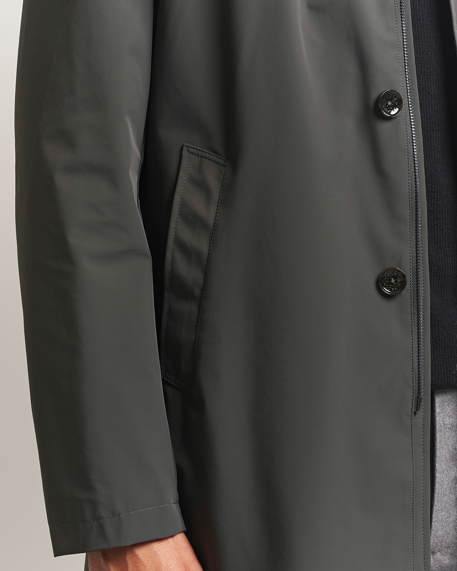 Men | Coats & Jackets | Oscar Jacobson | Nylon Car Coat Olive