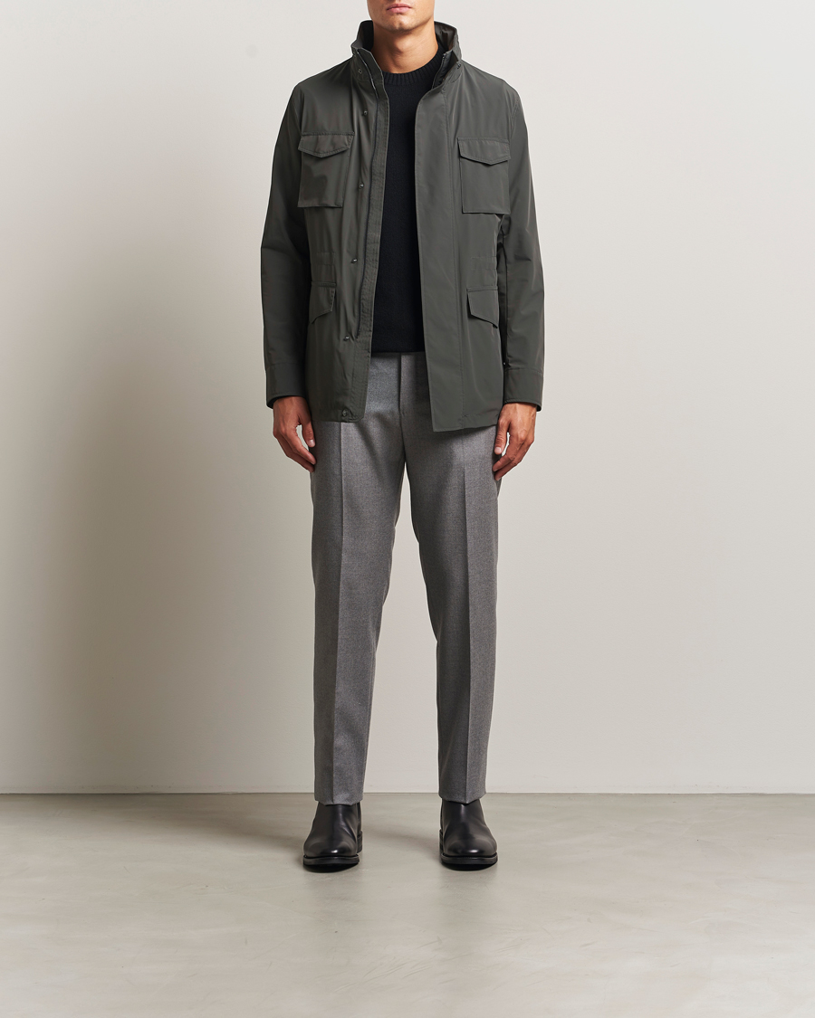 Men | Coats & Jackets | Oscar Jacobson | M65 Nylon Field Jacket Olive