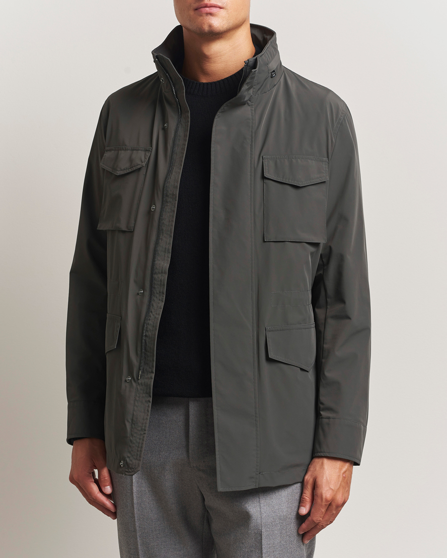 Men | Coats & Jackets | Oscar Jacobson | M65 Nylon Field Jacket Olive