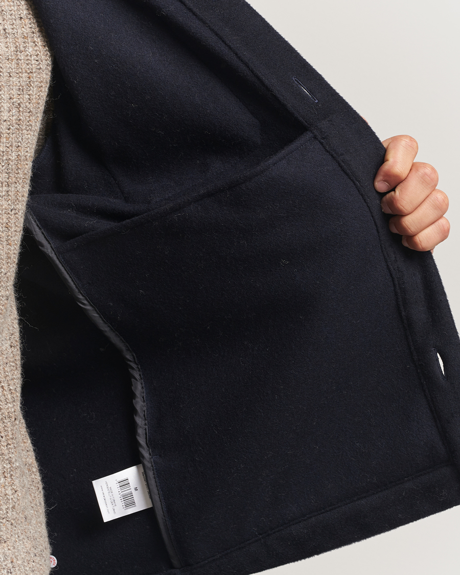 Men | Coats & Jackets | Oscar Jacobson | Maddan Wool/Cashmere Shirt Jacket Navy