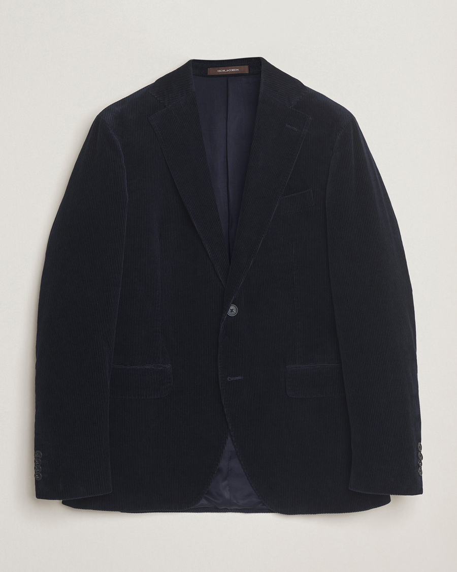 Men | Blazers | Oscar Jacobson | Fogerty Patch Pocket Cord Blazer Navy