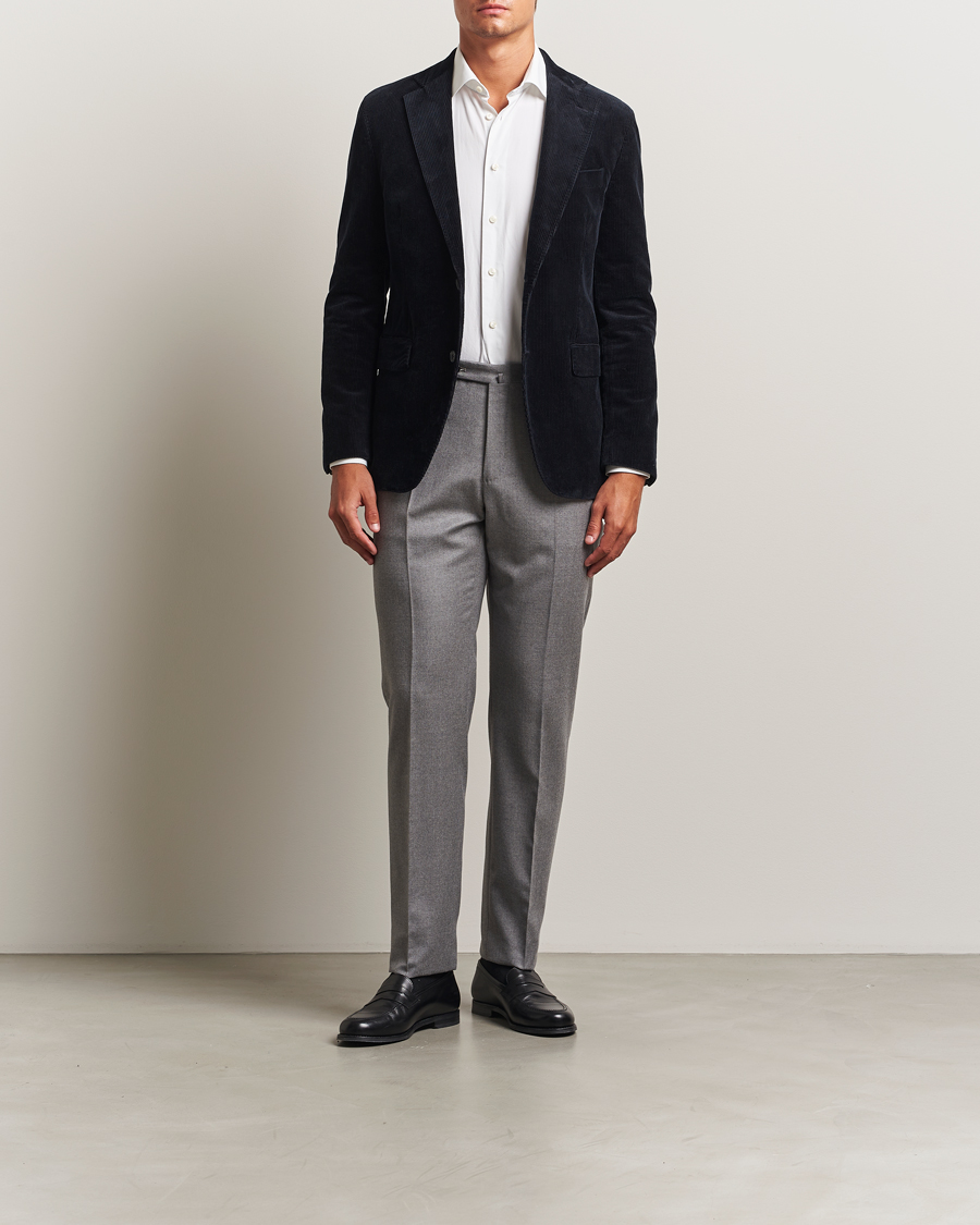 Men | Blazers | Oscar Jacobson | Fogerty Patch Pocket Cord Blazer Navy