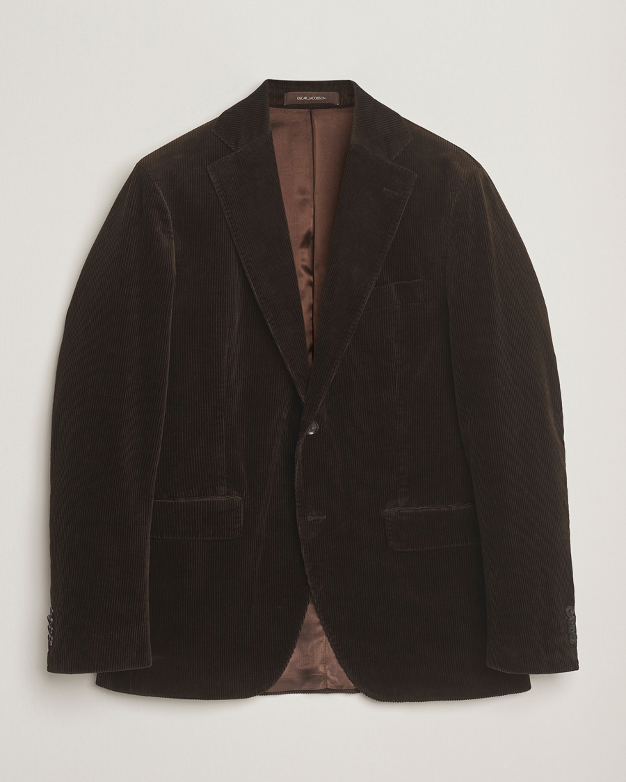 Men | Blazers | Oscar Jacobson | Fogerty Patch Pocket Cord Blazer Brown