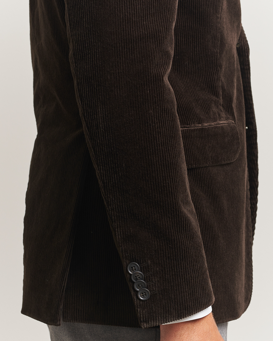 Men | Blazers | Oscar Jacobson | Fogerty Patch Pocket Cord Blazer Brown
