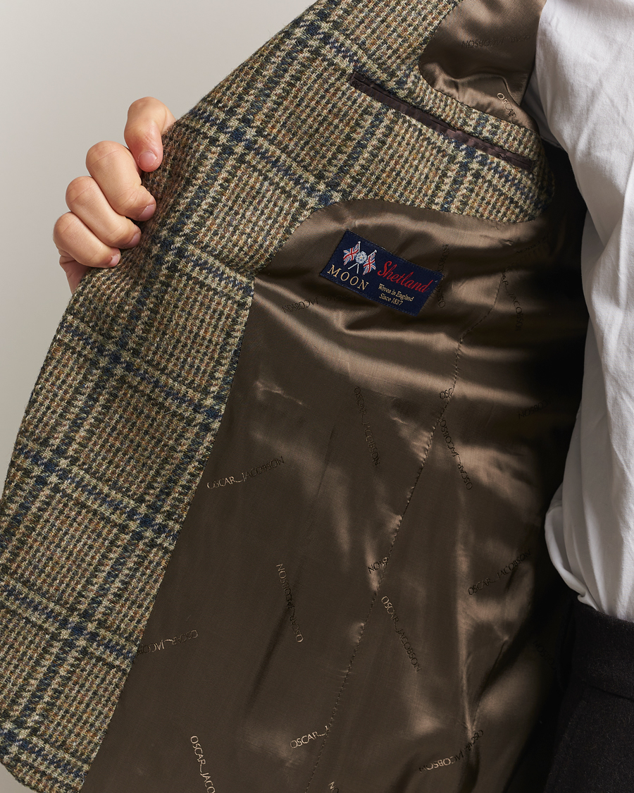 Men | Blazers | Oscar Jacobson | Fogerty Moon Tweed Blazer Green