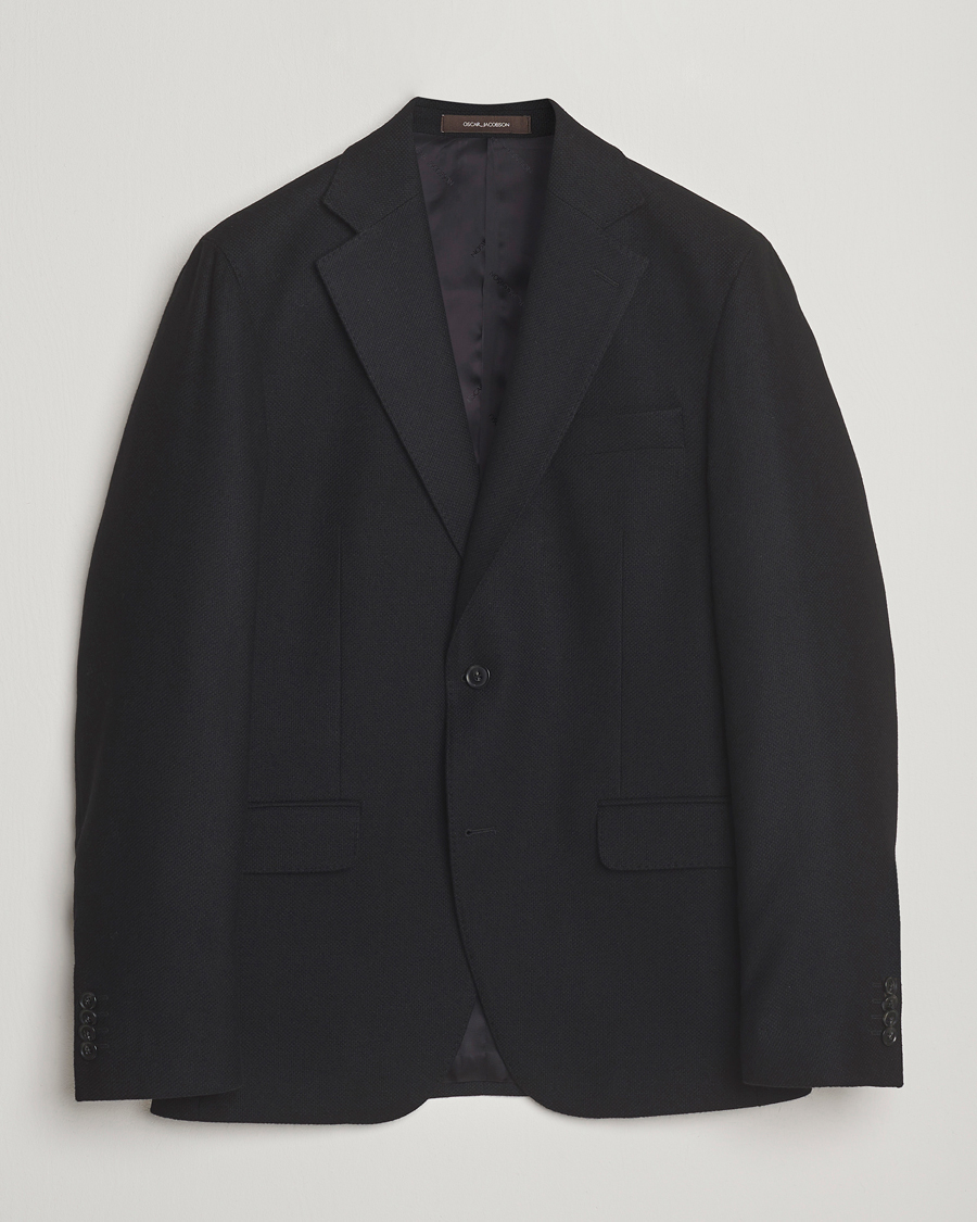 Men | Blazers | Oscar Jacobson | Fogerty Wool Blazer Black