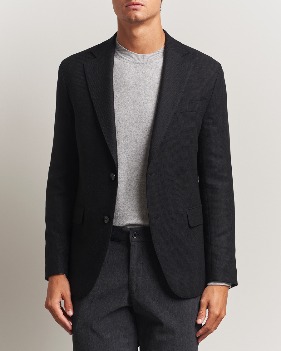 Men | Blazers | Oscar Jacobson | Fogerty Wool Blazer Black