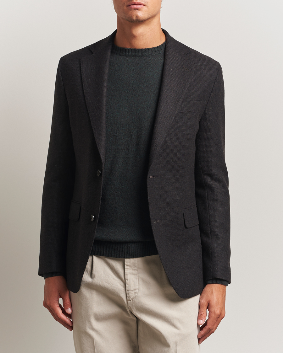 Men | Blazers | Oscar Jacobson | Fogerty Wool Blazer Brown