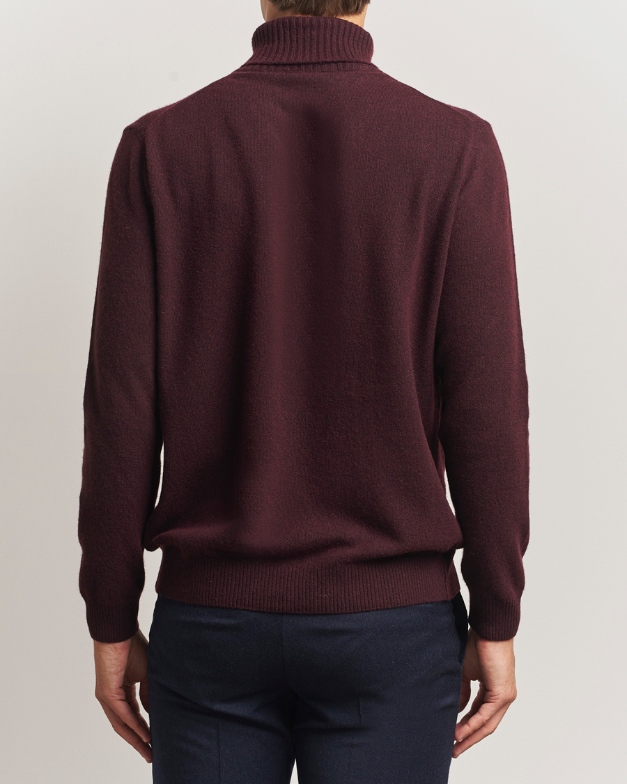 Men | Sweaters & Knitwear | Oscar Jacobson | Salim Wool/Cashmere Rollneck Burgundy
