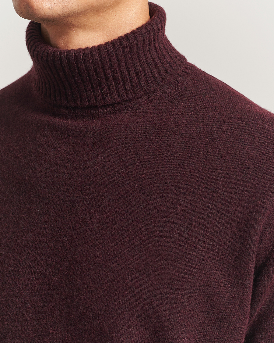 Men | Sweaters & Knitwear | Oscar Jacobson | Salim Wool/Cashmere Rollneck Burgundy