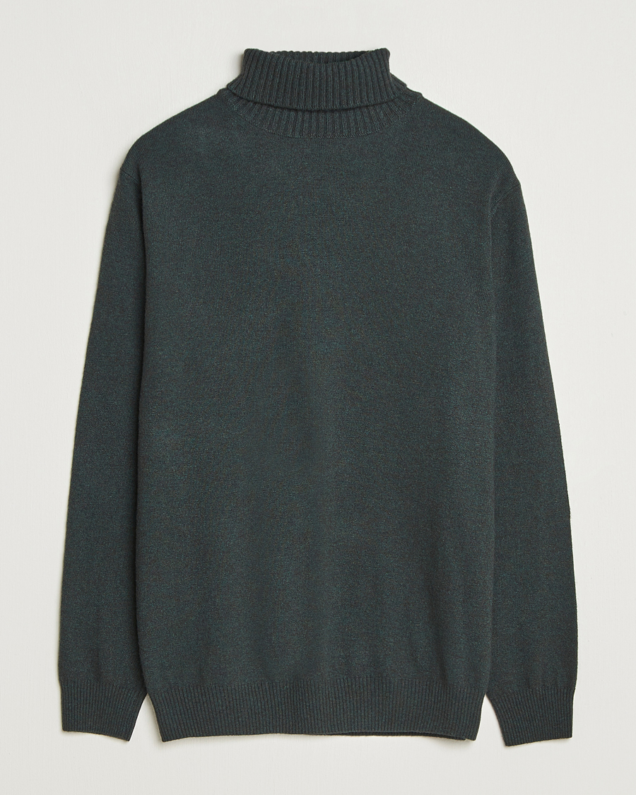 Men | Sweaters & Knitwear | Oscar Jacobson | Salim Wool/Cashmere Rollneck Green