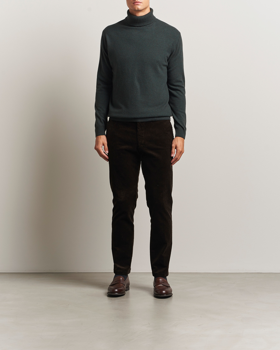 Men | Sweaters & Knitwear | Oscar Jacobson | Salim Wool/Cashmere Rollneck Green