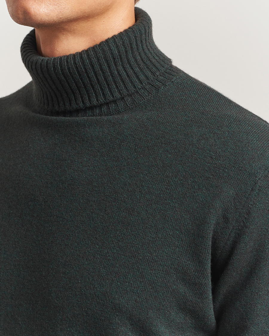 Men | Sweaters & Knitwear | Oscar Jacobson | Salim Wool/Cashmere Rollneck Green