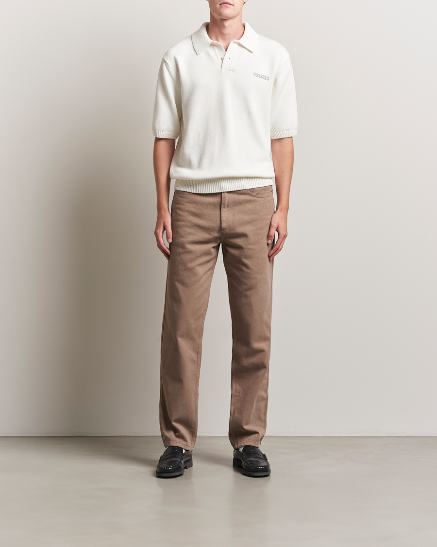Men | Polo Shirts | Palmes | Cotton Knit Polo Off White