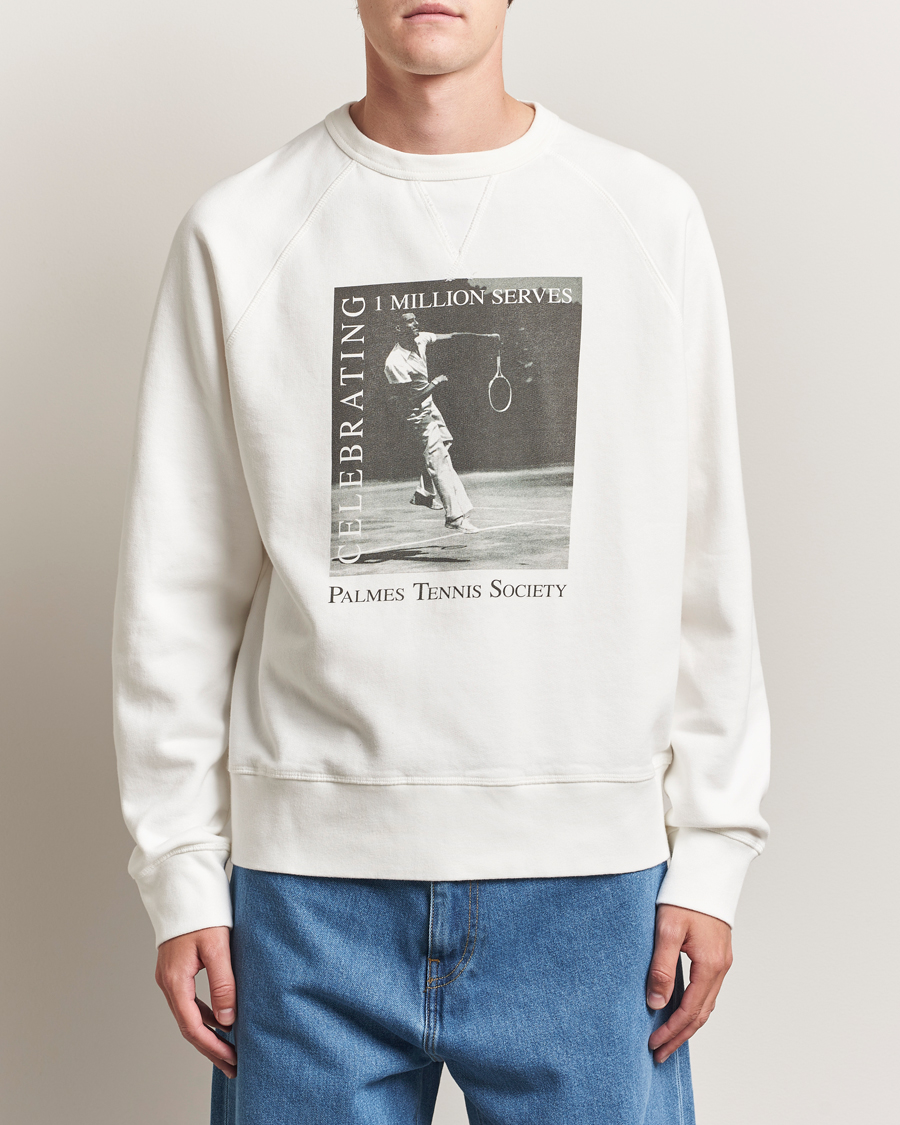 Men | Sweaters & Knitwear | Palmes | Raglan Sweatshirt White
